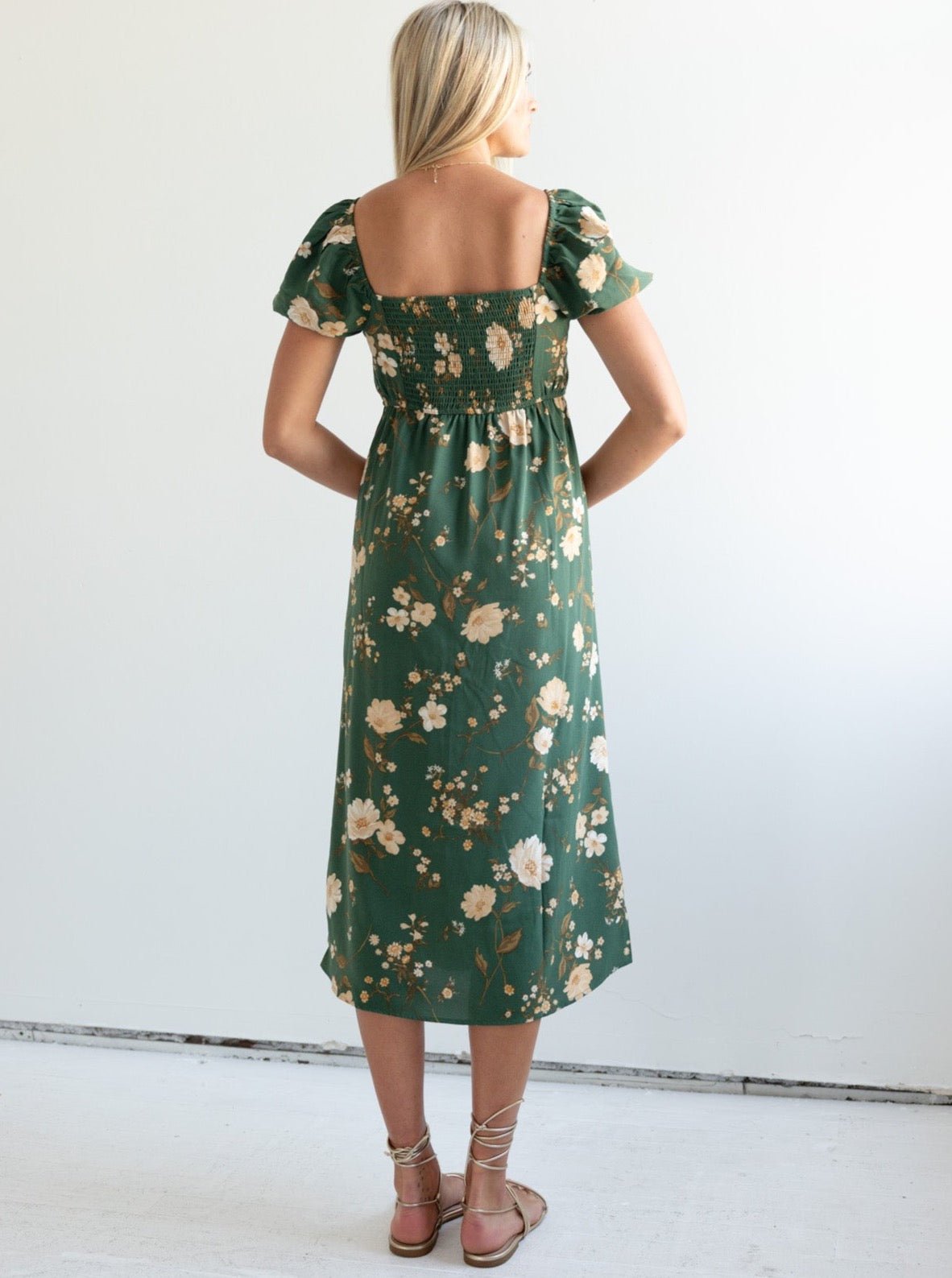 Janie Floral Dress - Green - Image 3