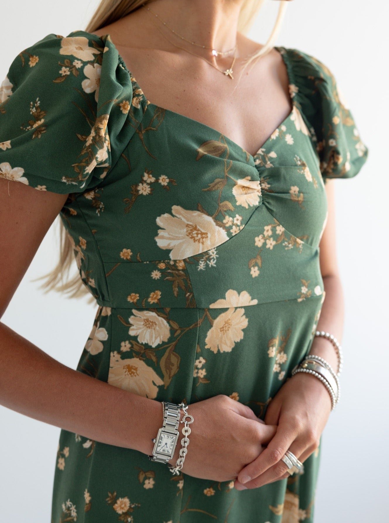 Janie Floral Dress - Green - Image 4